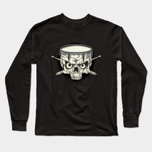 Skull Drum Corps - Drum and Sticks Long Sleeve T-Shirt